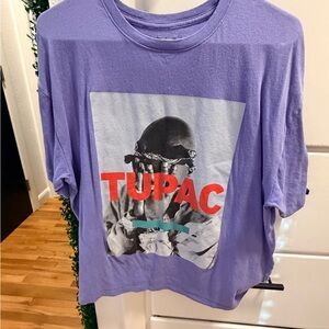 Purple Tupac Graphic Tee - Short Sleeve